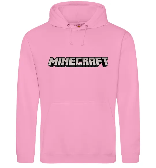 Чоловіча толстовка (худі) Minecraft logo 3d Рожевий фото