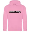 Чоловіча толстовка (худі) Minecraft logo 3d Рожевий фото