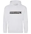 Чоловіча толстовка (худі) Minecraft logo 3d Сірий меланж фото