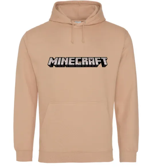 Чоловіча толстовка (худі) Minecraft logo 3d Пісочний фото