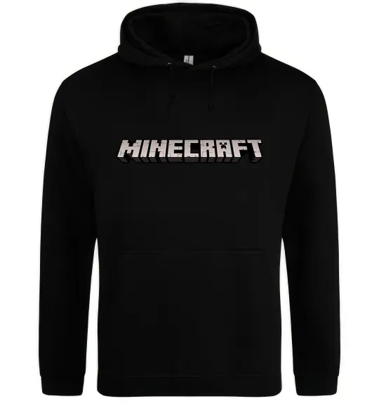Женская толстовка (худи) Minecraft logo 3d Черный фото