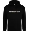 Женская толстовка (худи) Minecraft logo 3d Черный фото