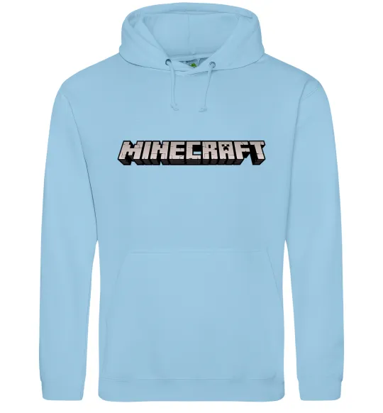 Жіноча толстовка (худі) Minecraft logo 3d Блакитний фото