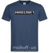 Чоловіча футболка Minecraft logo 3d Темно-синій фото