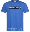 Мужская футболка Minecraft logo 3d Ярко-синий фото