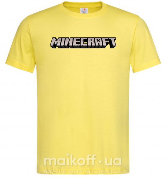 Мужская футболка Minecraft logo 3d Лимонный фото