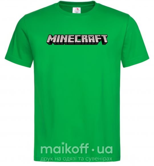 Мужская футболка Minecraft logo 3d Зеленый фото
