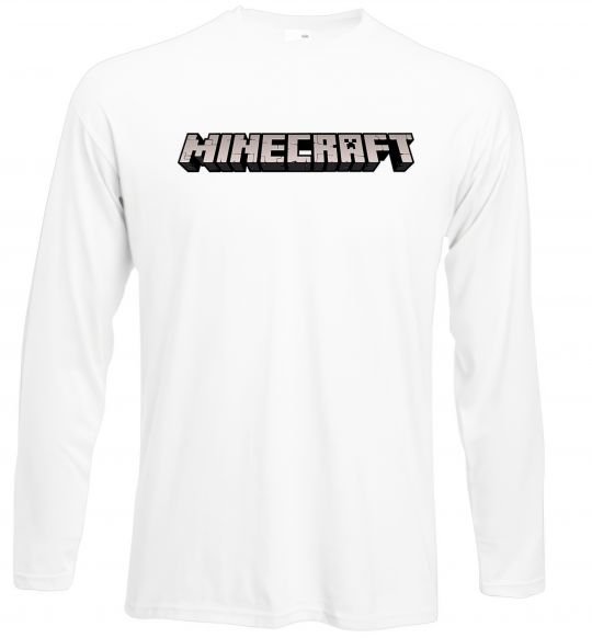 Реглан Minecraft logo 3d Белый фото