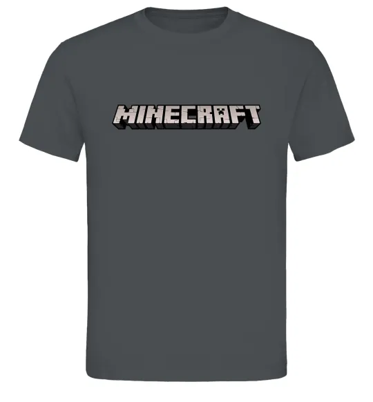 Чоловіча футболка Minecraft logo 3d Графіт фото