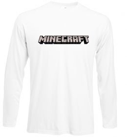 Лонгслив Minecraft logo 3d