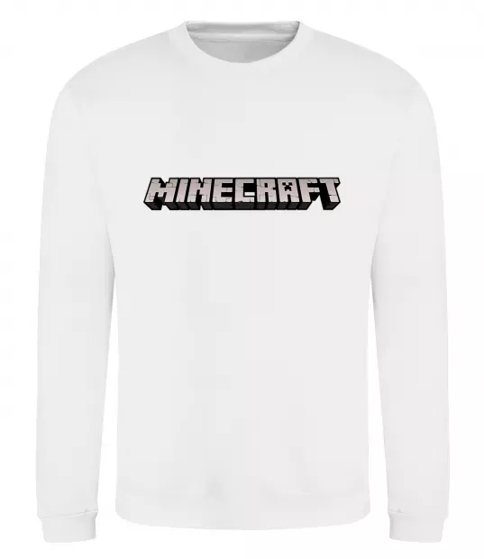 Свитшот Minecraft logo 3d Белый фото