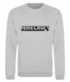 Свитшот Minecraft logo 3d Серый меланж фото