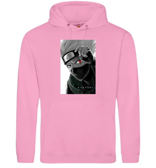 Женская толстовка (худи) Naruto Kakashi чб Розовый фото