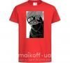 Детская футболка Naruto Kakashi чб Красный фото