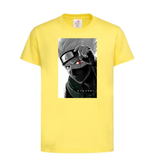Детская футболка Naruto Kakashi чб Лимонный фото