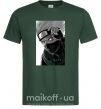 Мужская футболка Naruto Kakashi чб Темно-зеленый фото