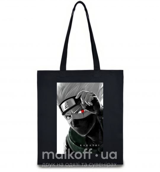 Эко-сумка Naruto Kakashi чб Черный фото