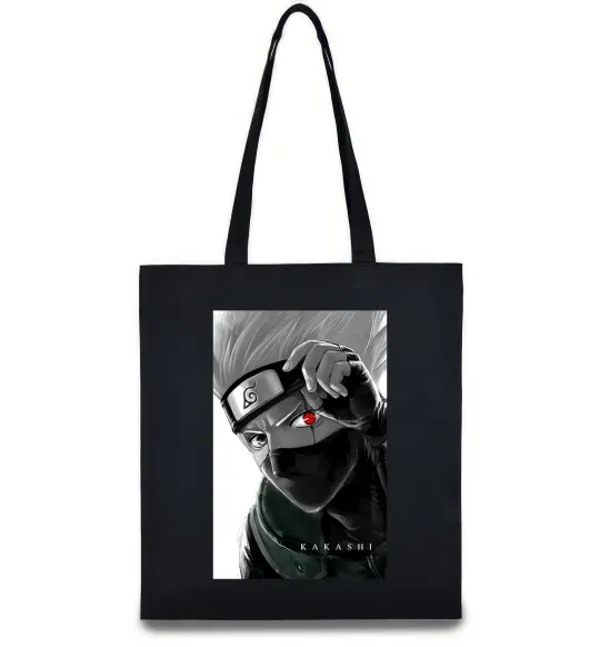 Эко-сумка Naruto Kakashi чб Черный фото