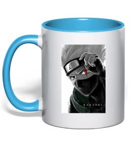 Чашка с цветной ручкой Naruto Kakashi чб Чашка с цветной ручкой Naruto Kakashi чб