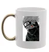 Чашка з кольоровою ручкою Naruto Kakashi чб Золото Чашка з кольоровою ручкою Naruto Kakashi чб Золото фото
