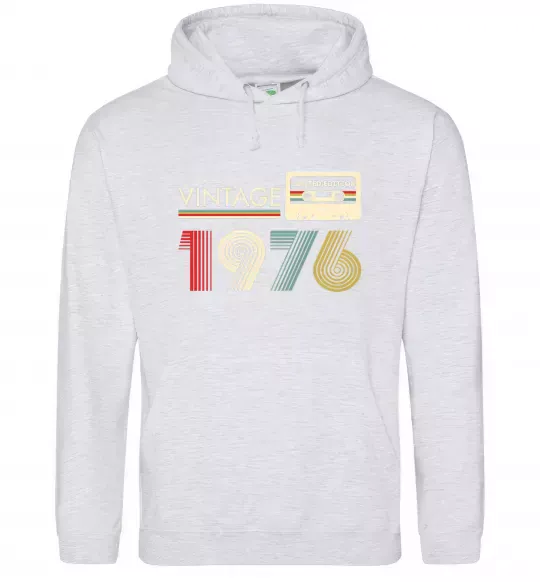 Мужская толстовка (худи) Vintage limited edition Серый меланж фото