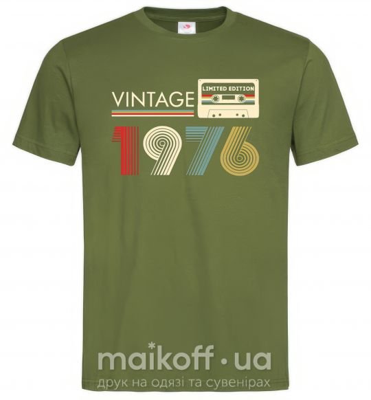 Мужская футболка Vintage limited edition Оливковый фото