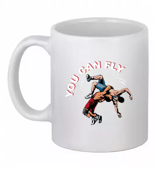 Чашка керамічна You can fly Білий фото