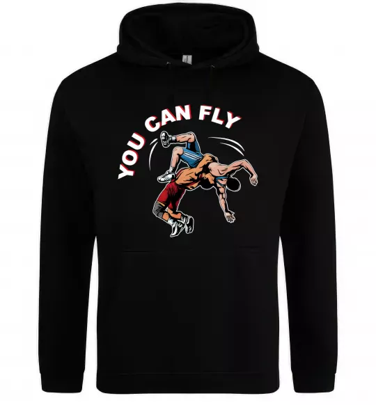 Чоловіча толстовка (худі) You can fly Чорний фото