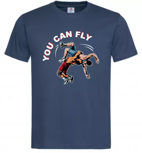 Чоловіча футболка You can fly Темно-синій фото