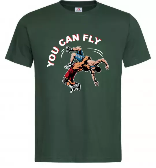 Чоловіча футболка You can fly Темно-зелений фото