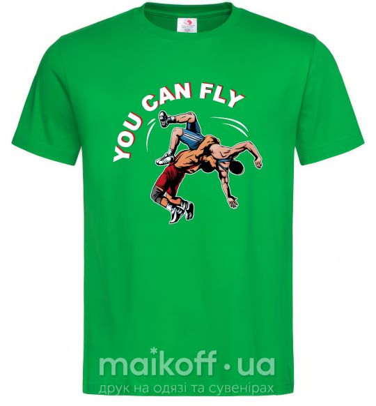 Мужская футболка You can fly Зеленый фото
