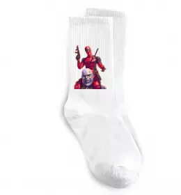 Шкарпетки Дедпул і танос Білий фото