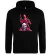 Чоловіча толстовка (худі) Дедпул і танос Чорний фото