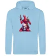 Жіноча толстовка (худі) Дедпул і танос Блакитний фото