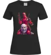 Женская футболка Дедпул і танос Черный Женская футболка Дедпул і танос Черный фото