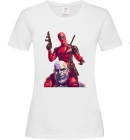 Женская футболка Дедпул і танос Женская футболка Дедпул і танос