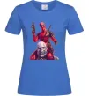 Женская футболка Дедпул і танос Ярко-синий Женская футболка Дедпул і танос Ярко-синий фото