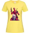 Женская футболка Дедпул і танос Лимонный Женская футболка Дедпул і танос Лимонный фото