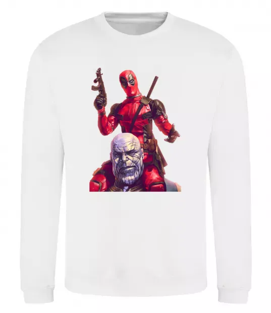 Свитшот Дедпул і танос Белый фото