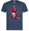 Мужская футболка Дедпул і танос Темно-синий фото