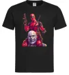 Мужская футболка Дедпул і танос Черный фото