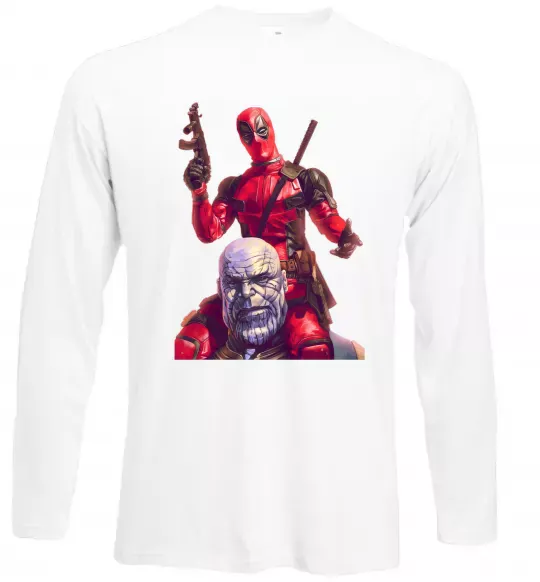 Лонгслив Дедпул і танос Белый фото