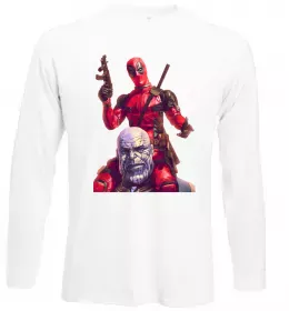 Лонгслив Дедпул і танос Белый фото