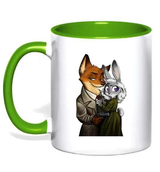 Чашка з кольоровою ручкою Джуді Зоотрополіс Лаймовий фото