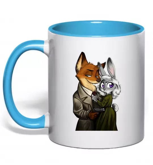 Чашка з кольоровою ручкою Джуді Зоотрополіс Блакитний фото