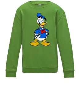Детский Свитшот Дональд Дак Лаймовый фото