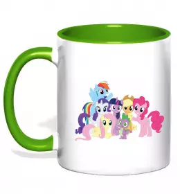 Чашка с цветной ручкой Pony dream heart Нежно розовый фото