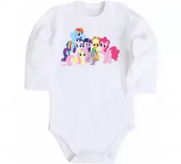 Детский боди Флаттершай Белый фото