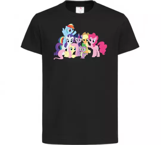 Дитяча футболка Дружба це чудо Чорний фото