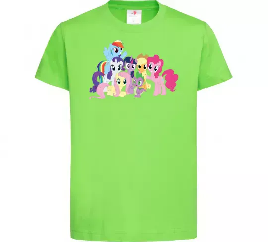 Дитяча футболка Дружба це чудо Лаймовий фото